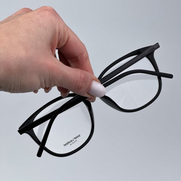 Saint Laurent SL724/F 001 BRAND NEW Eyeglasses Black Oval Women - Picture 4 of 10